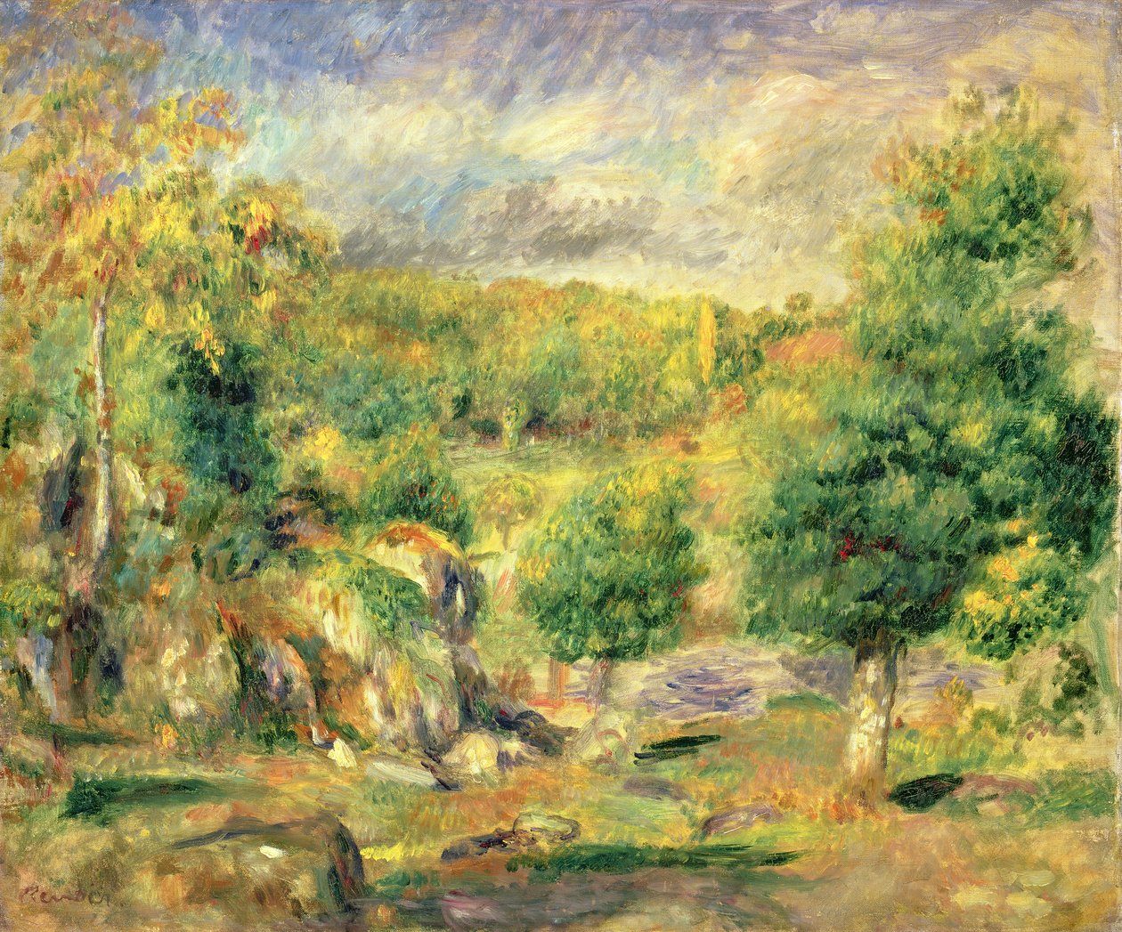 Pont-Aven, 1892 av Pierre Auguste Renoir