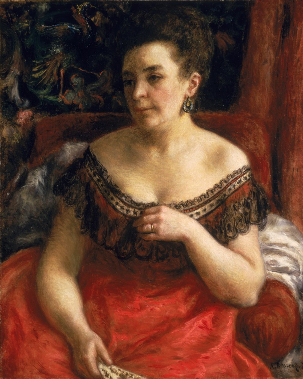 Portrett av Blanche Marie Renoir (nee Blanc) 1870 av Pierre Auguste Renoir