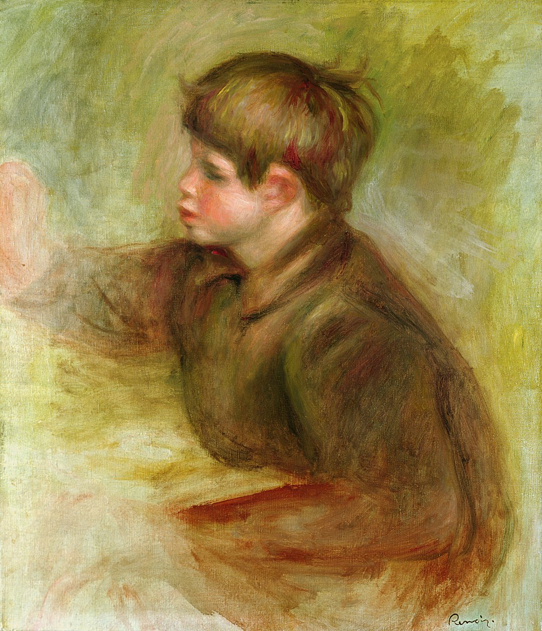 Portrett av Coco-maleri, ca. 1910-12 av Pierre Auguste Renoir