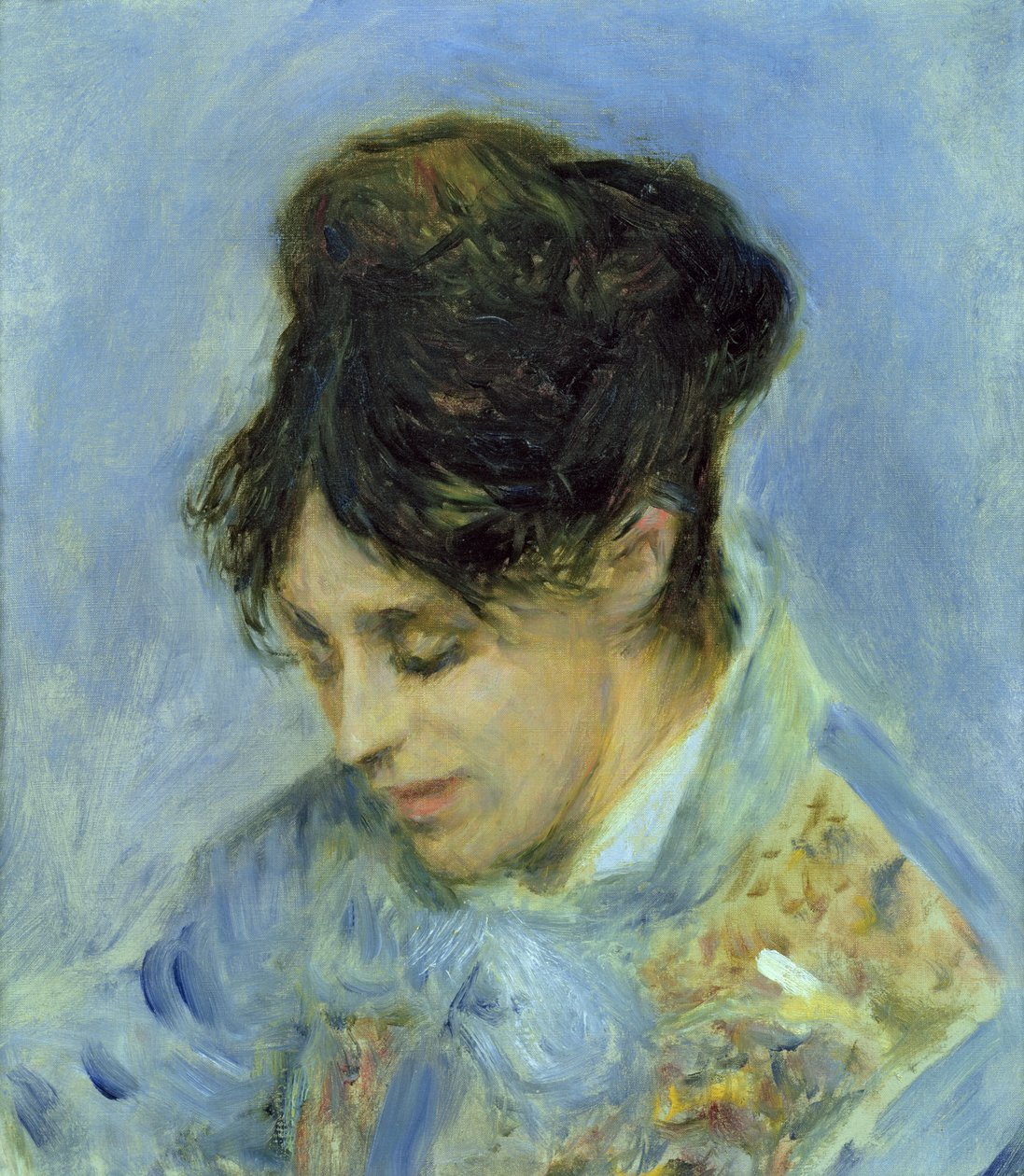 Portrett av Madame Claude Monet, 1872 av Pierre Auguste Renoir