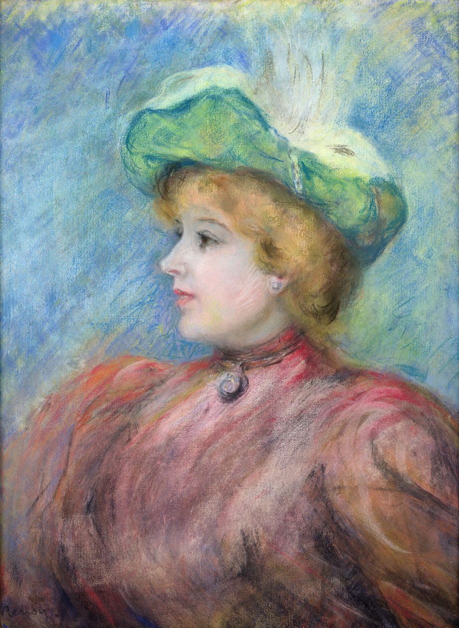 Portrett av Mademoiselle Dieterle (pastell på papir) av Pierre Auguste Renoir