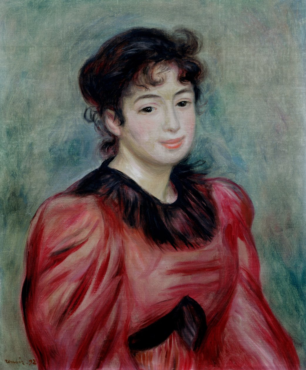 Portrett av Mademoiselle Victorine de Bellio (1863-1957) 1892 av Pierre Auguste Renoir