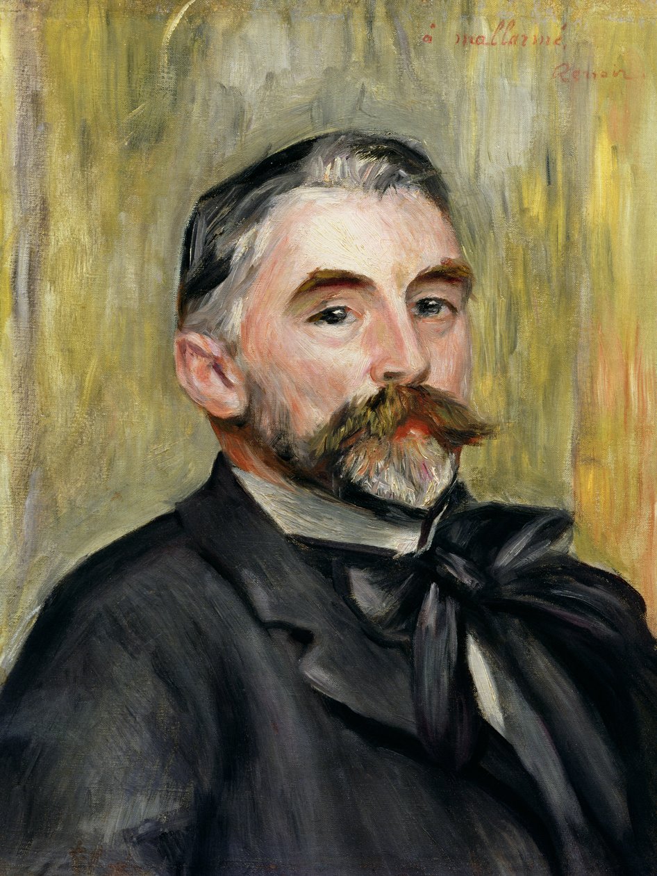 Portrett av Stephane Mallarme (1842-98) 1892 av Pierre Auguste Renoir