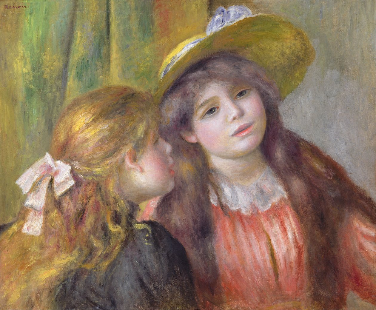 Portrett av to jenter, ca. 1890-92 av Pierre Auguste Renoir