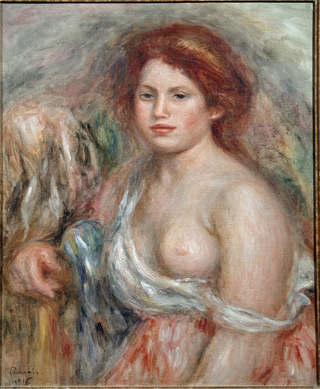 Portrett av en malers modell, 1916 av Pierre Auguste Renoir