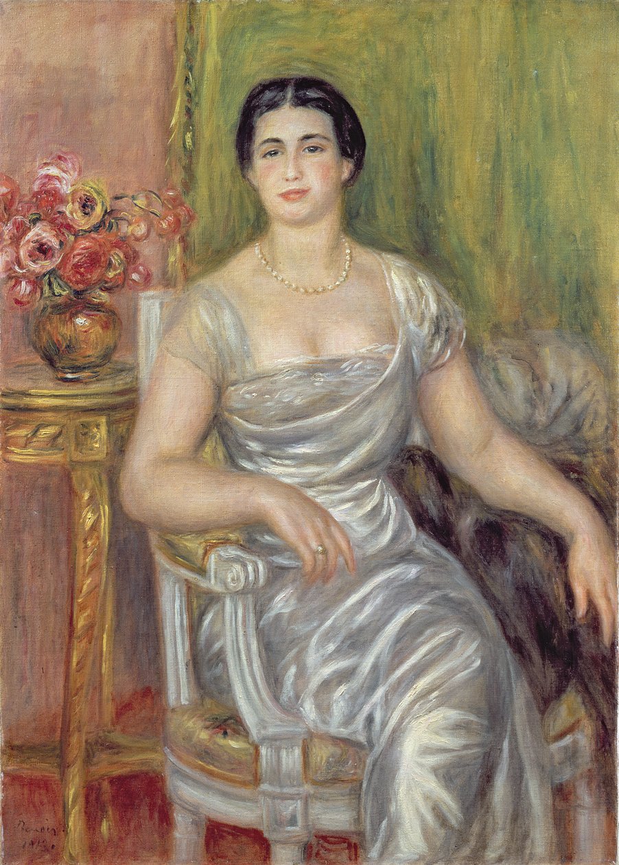 Portrett av poetinnen Alice Valliere-Merzbach, 1913 av Pierre Auguste Renoir