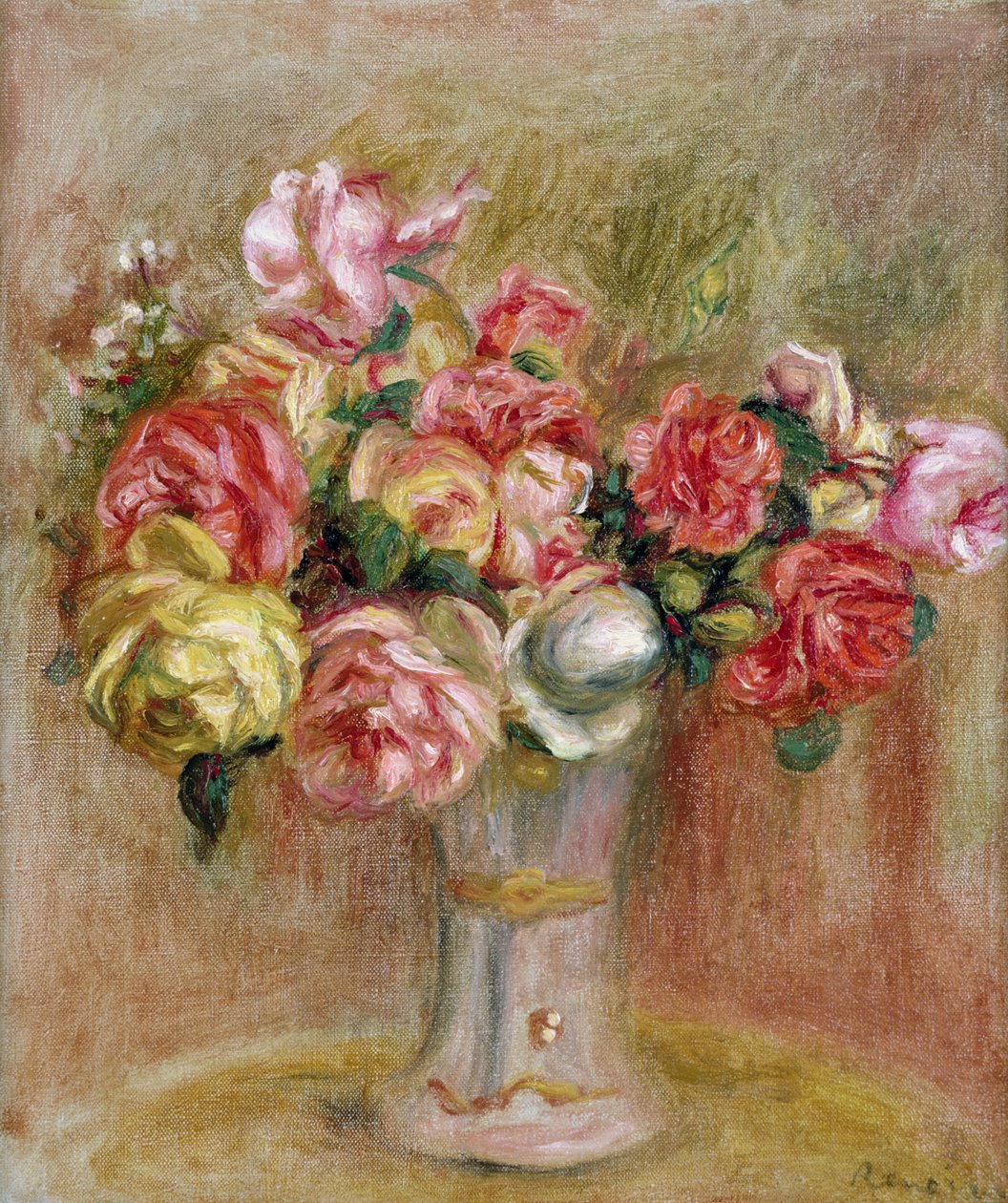 Roser i en Sevres-vase av Pierre Auguste Renoir
