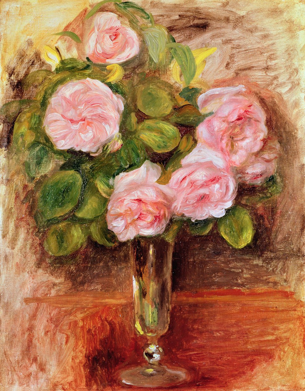 Roser i en vase, 1905 av Pierre Auguste Renoir