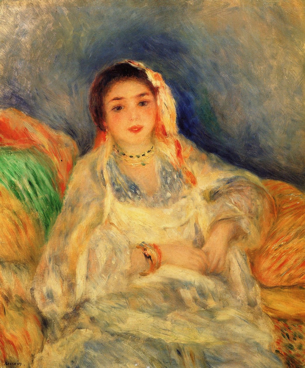 Sittende algerisk kvinne av Pierre Auguste Renoir