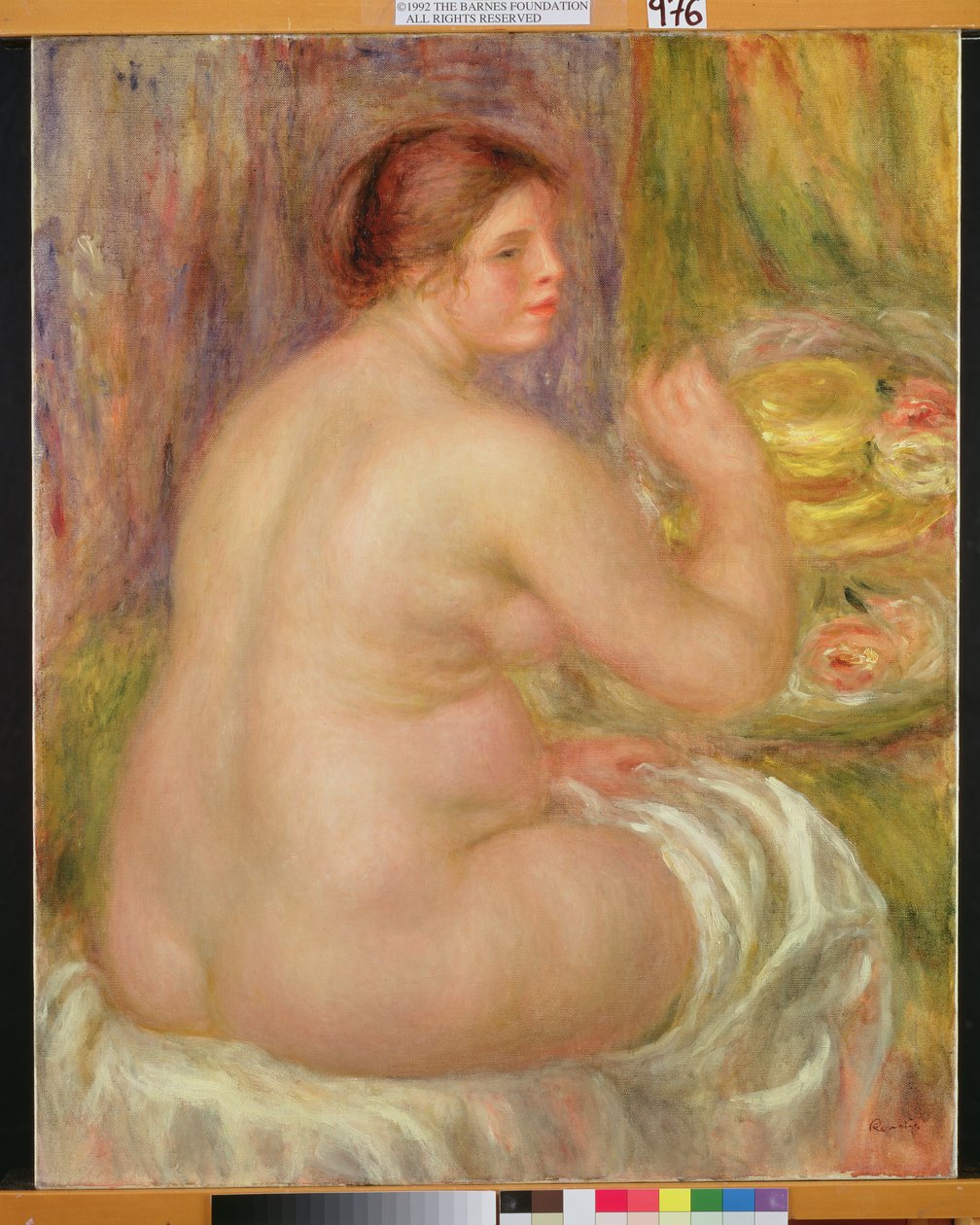 Sittende naken, den gravide kvinnen av Pierre Auguste Renoir
