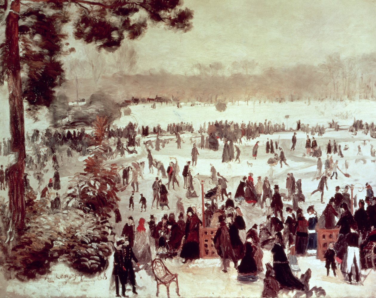 Skatere i Bois de Boulogne av Pierre Auguste Renoir