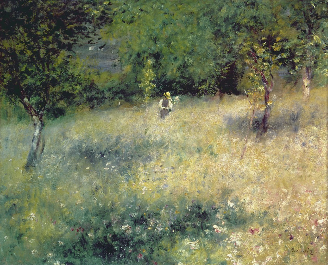 Vår ved Chatou, ca. 1872-5 av Pierre Auguste Renoir