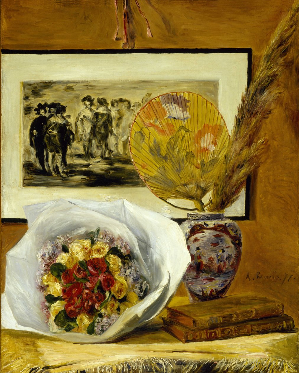 Stilleben med bukett av Pierre Auguste Renoir