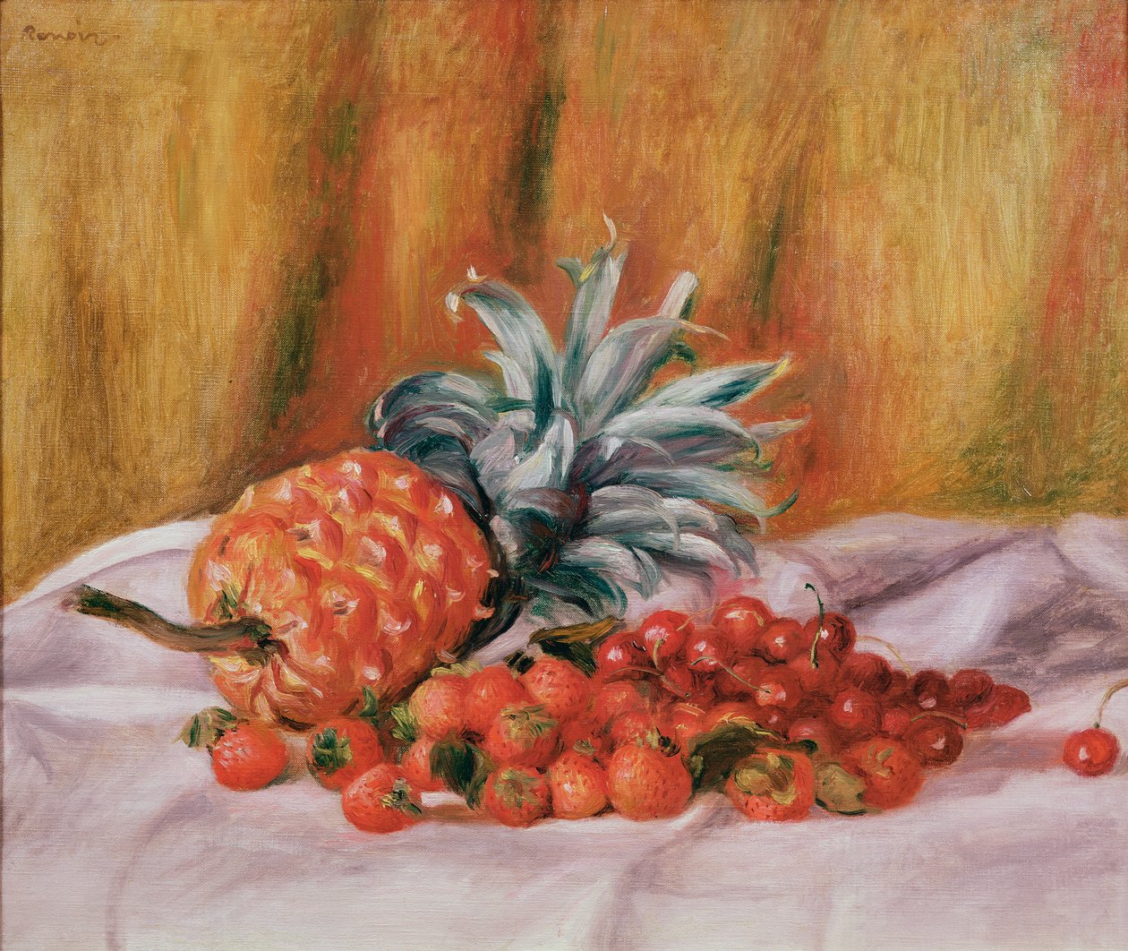 Jordbær og ananas, ca. 1895 av Pierre Auguste Renoir