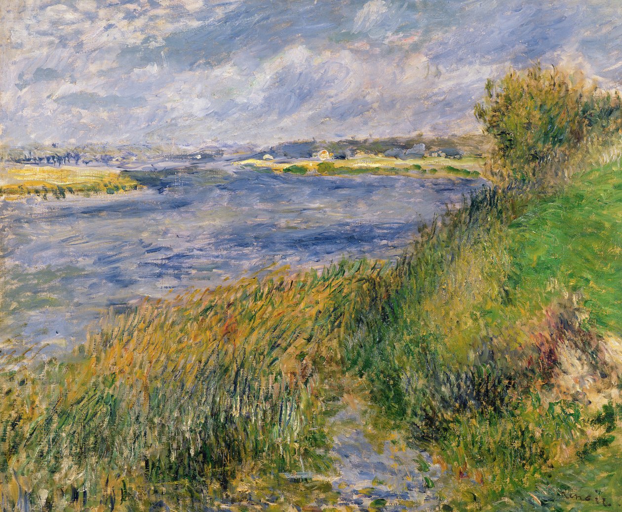 The Banks of the Seine, Champrosay, 1876 av Pierre Auguste Renoir