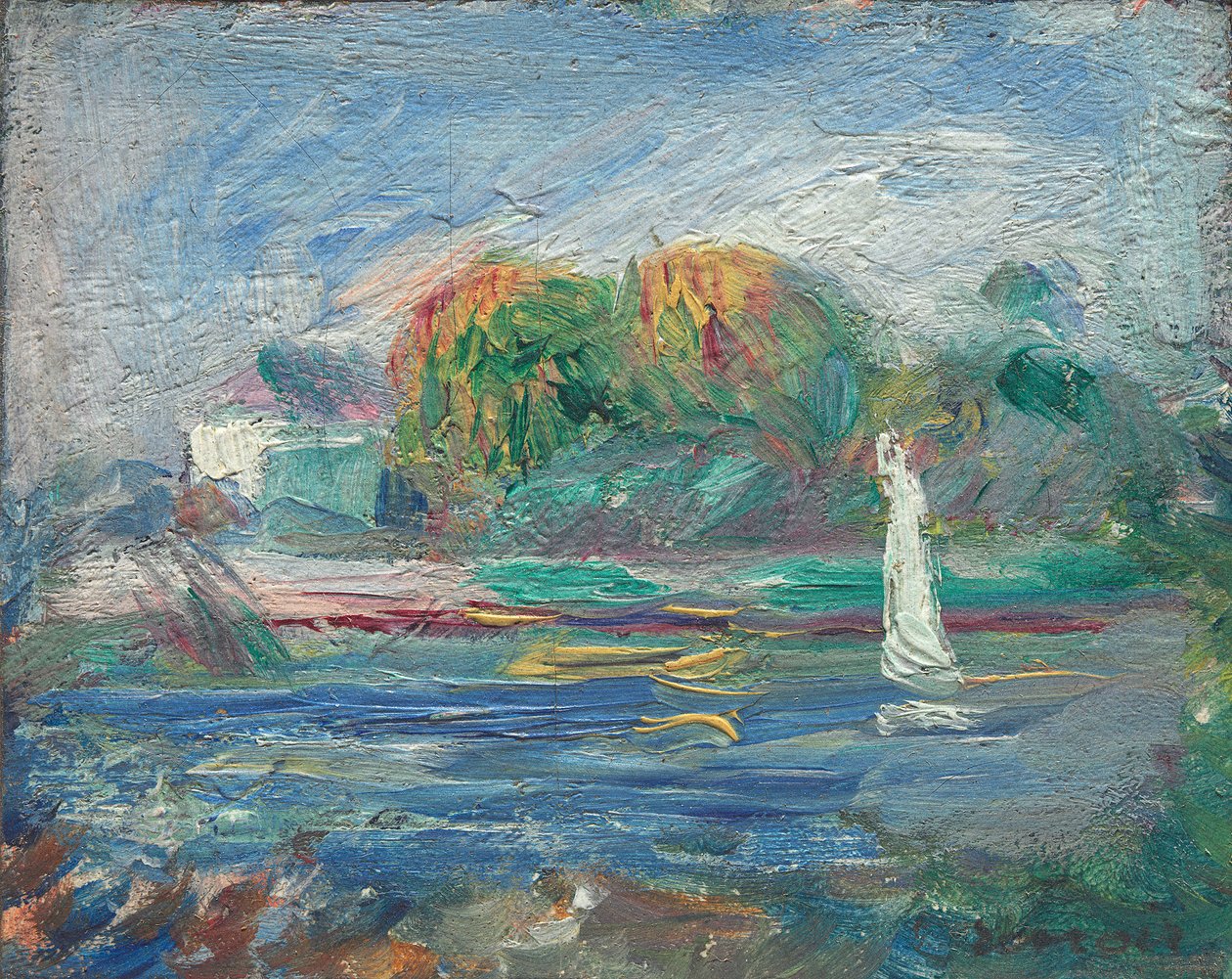 The Blue River, ca. 1890-1900 av Pierre Auguste Renoir