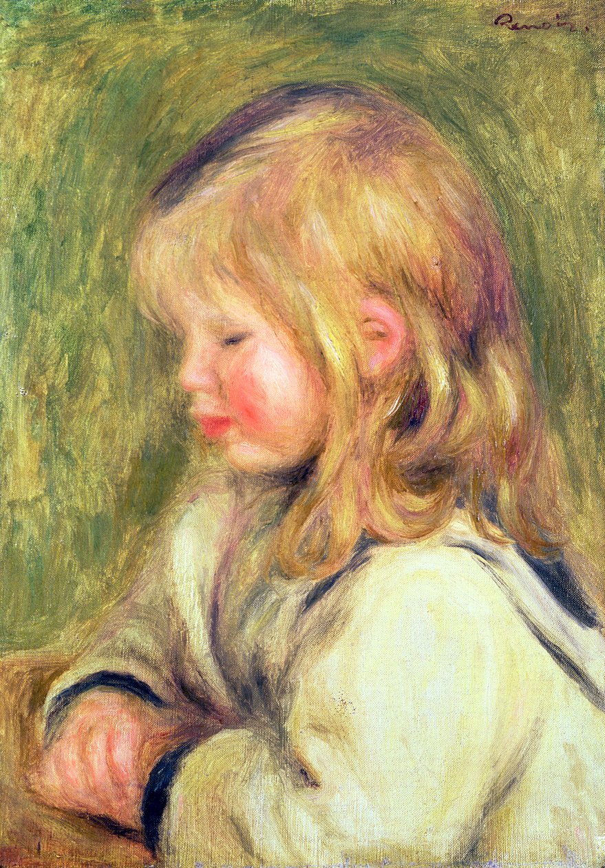 The Child in a White Shirt Reading, 1905 av Pierre Auguste Renoir