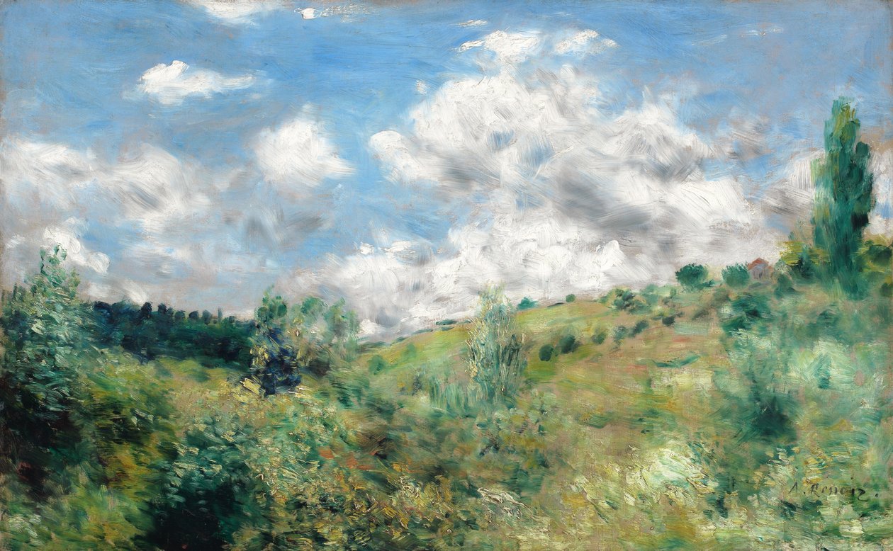 Vindkastet, ca. 1872 av Pierre Auguste Renoir