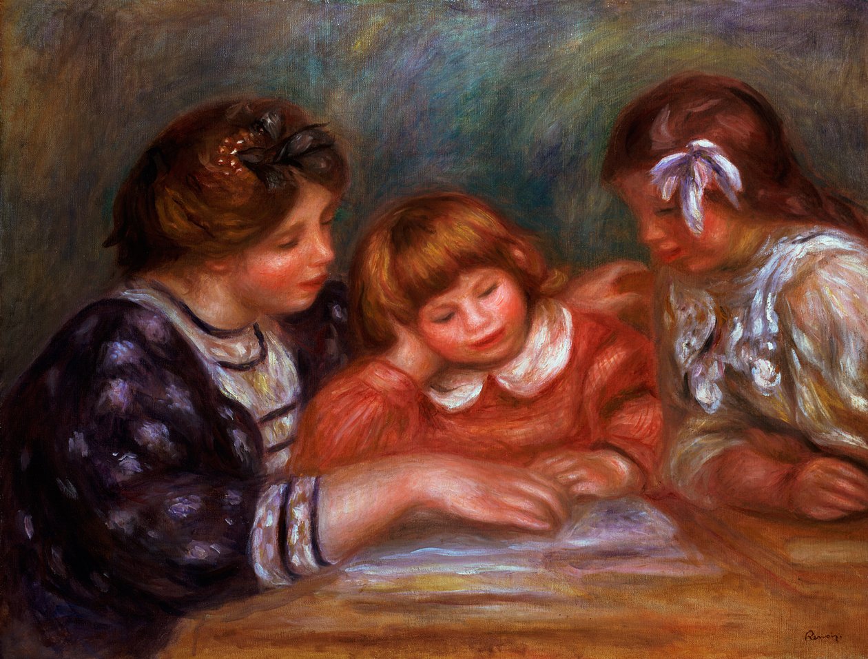 Leksjonen, 1906 av Pierre Auguste Renoir