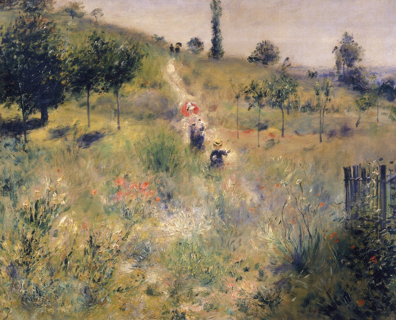 Veien gjennom det lange gresset, ca. 1875 av Pierre Auguste Renoir