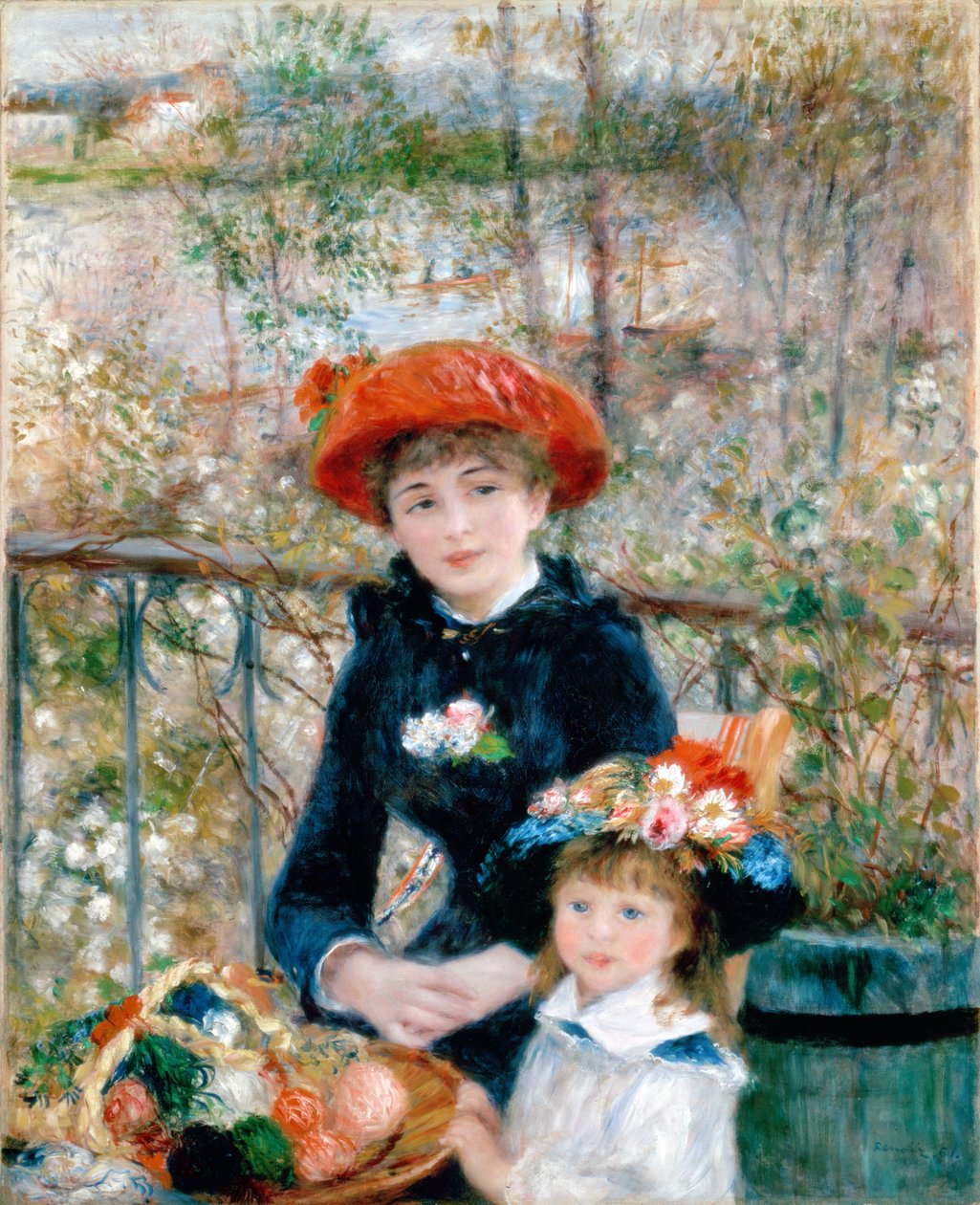 De to søstrene, på terrassen av Pierre Auguste Renoir