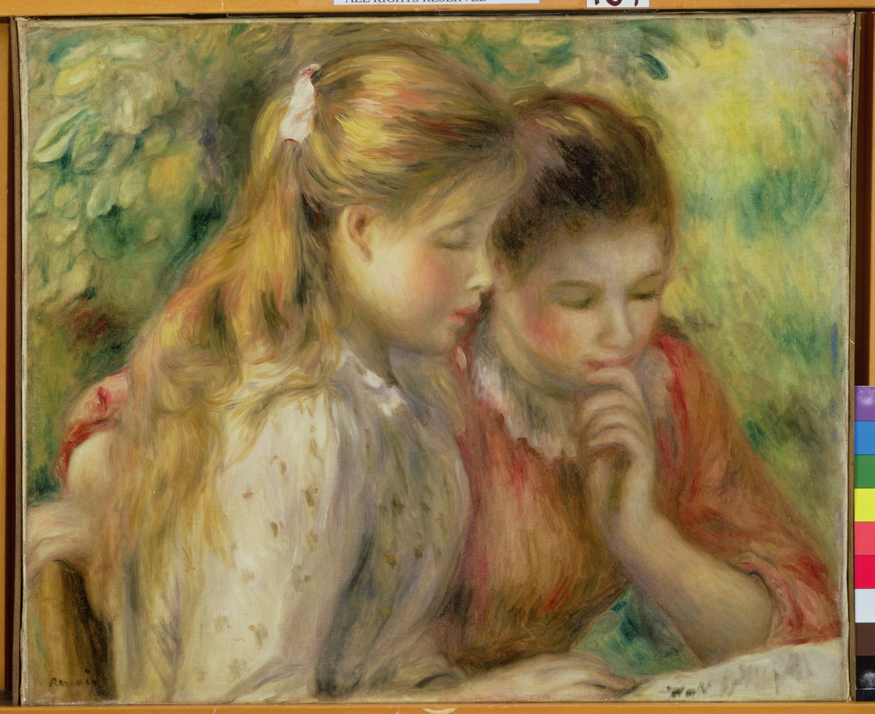 To jenter som leser, ca. 1892 av Pierre Auguste Renoir