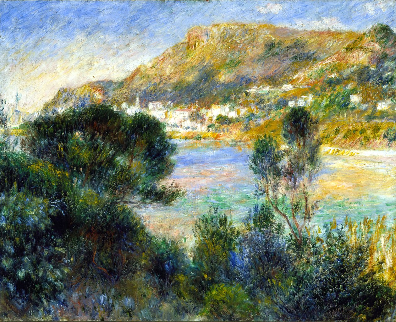 Utsikt fra Cap Martin av Monte Carlo, ca. 1884 av Pierre Auguste Renoir