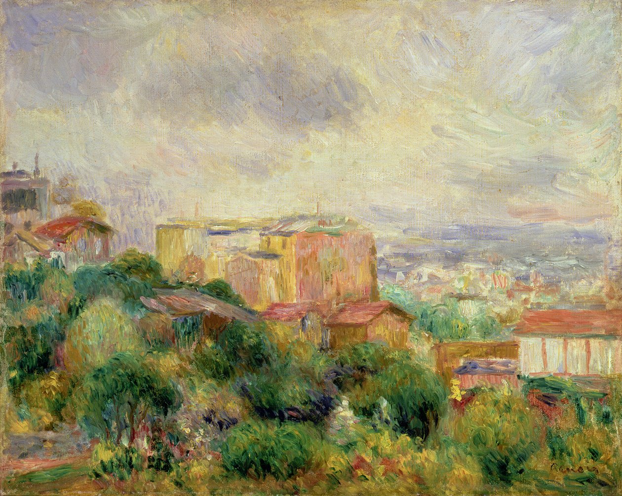 Utsikt fra Montmartre, 1892 av Pierre Auguste Renoir