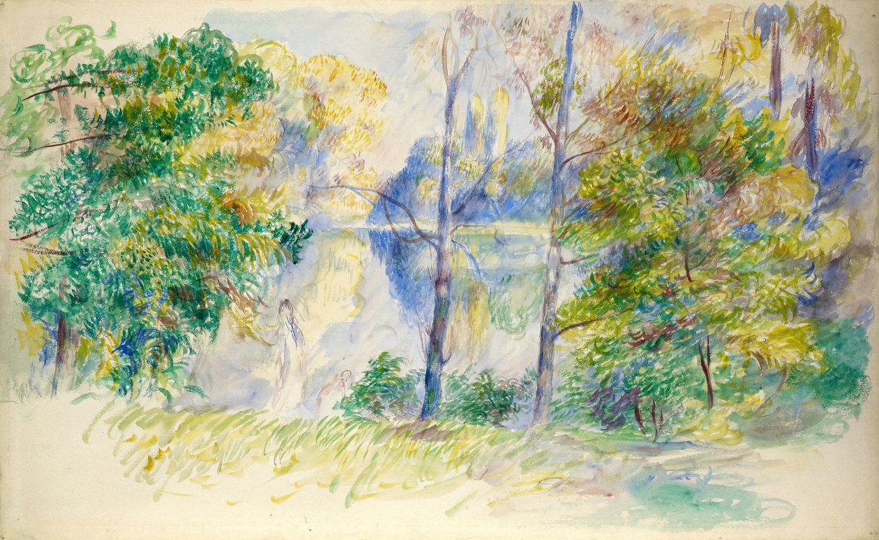Utsikt over en park av Pierre Auguste Renoir