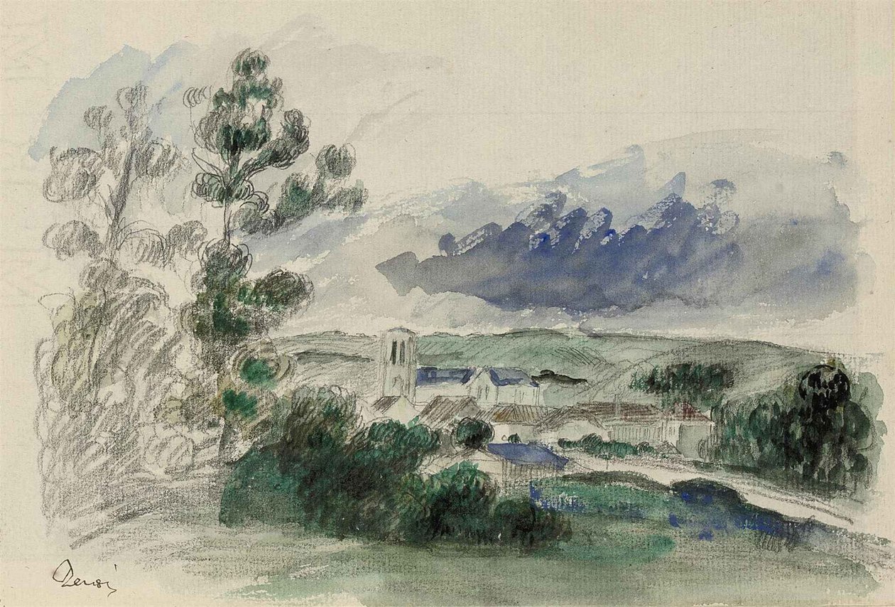 Landsby av Pierre Auguste Renoir