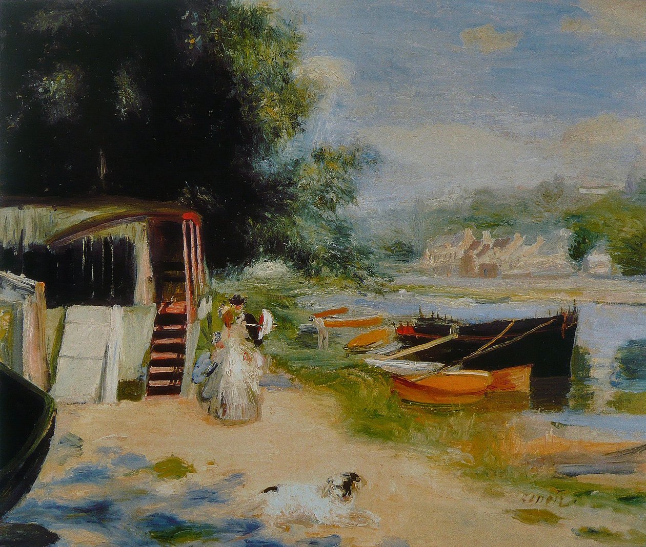 Utsikt over Bougival av Pierre Auguste Renoir