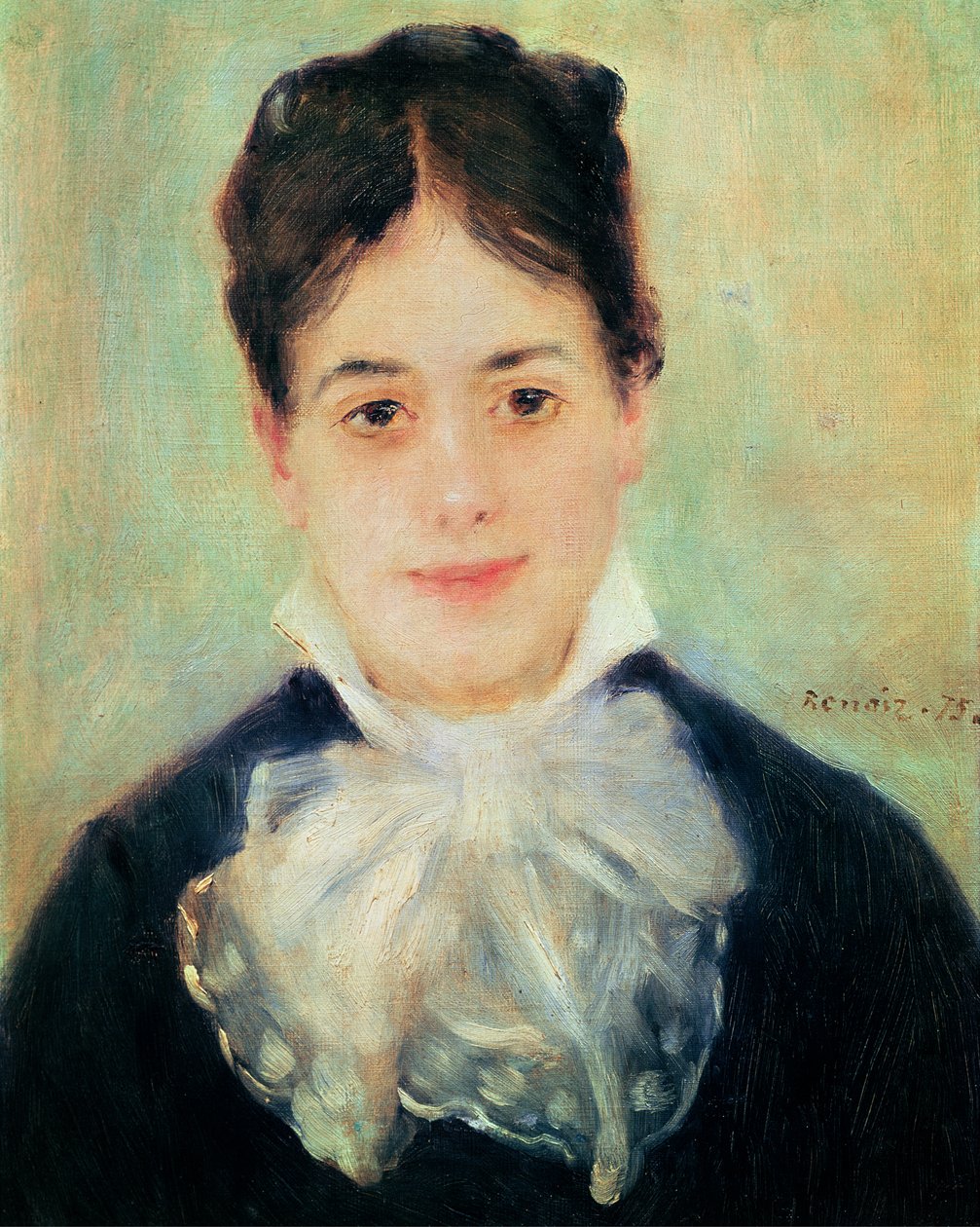 Kvinne som smiler, 1875 av Pierre Auguste Renoir