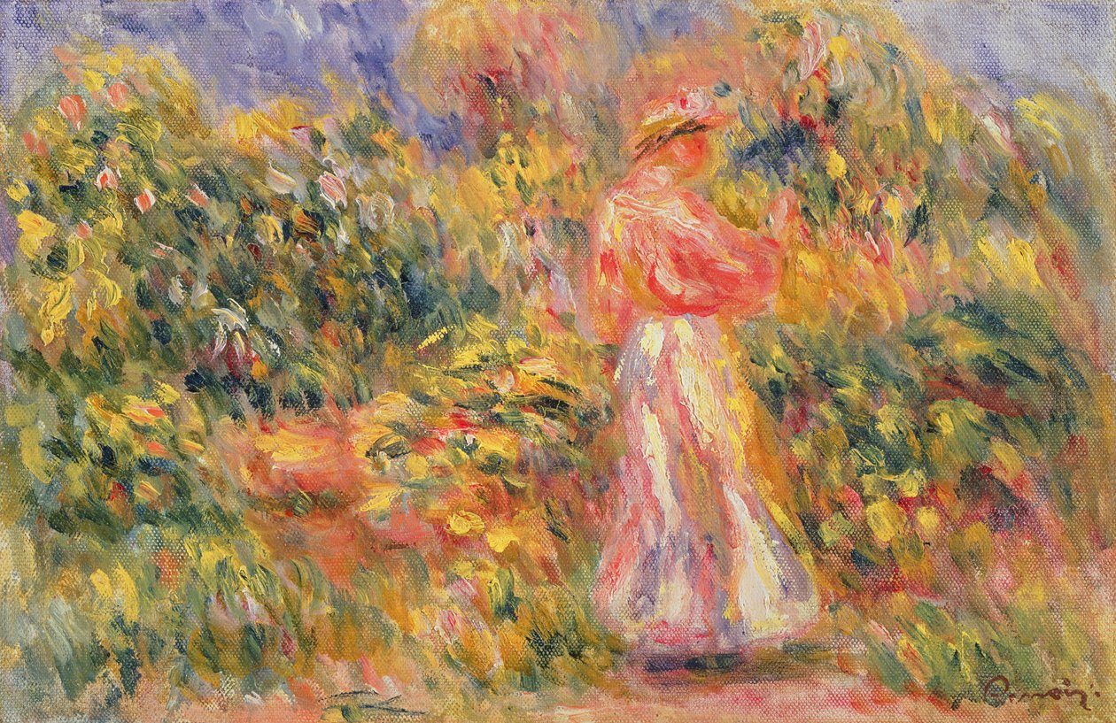 Kvinne i et landskap, 1916 av Pierre Auguste Renoir