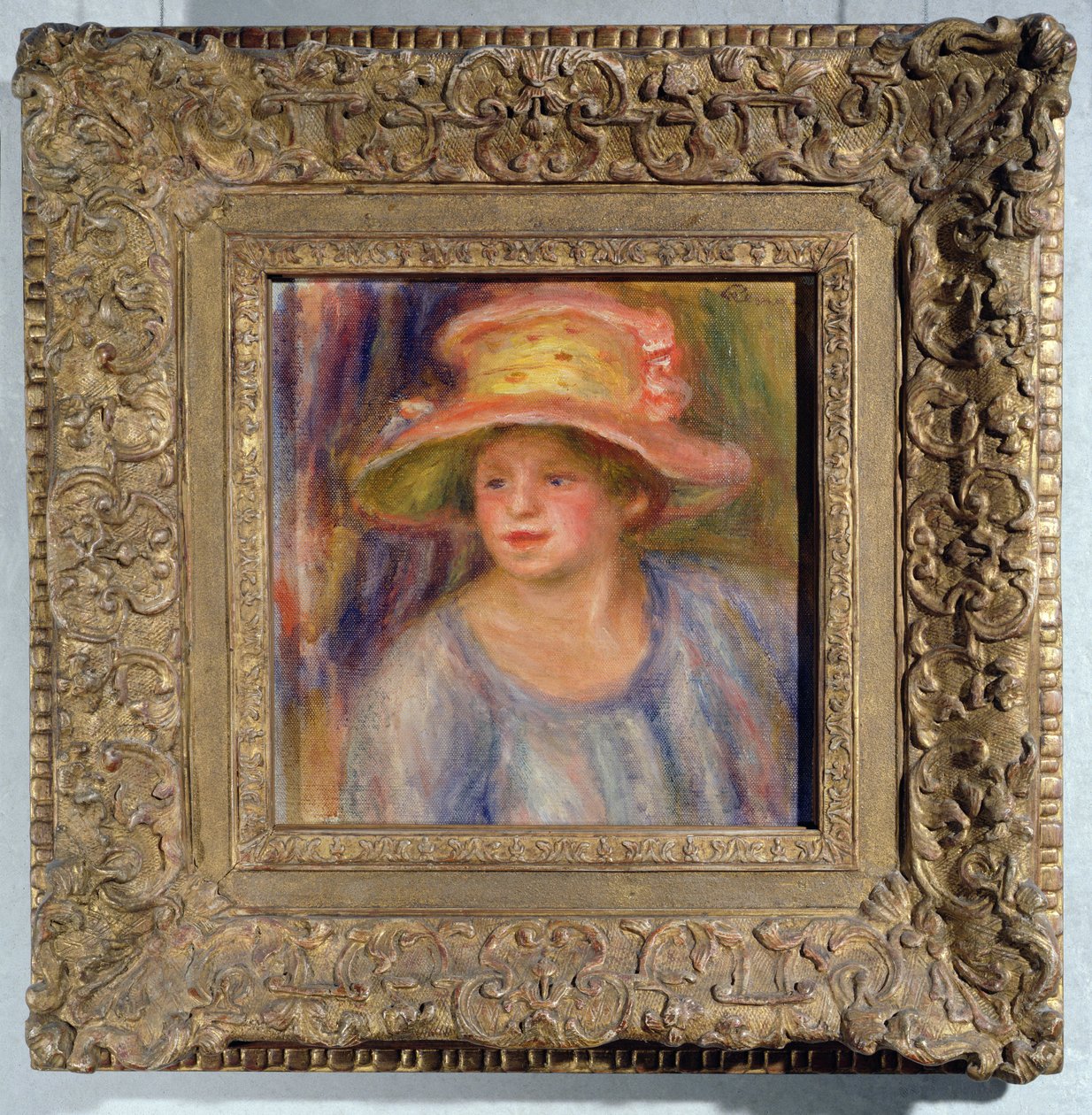 Kvinne med hatt, ca. 1915-19 av Pierre Auguste Renoir