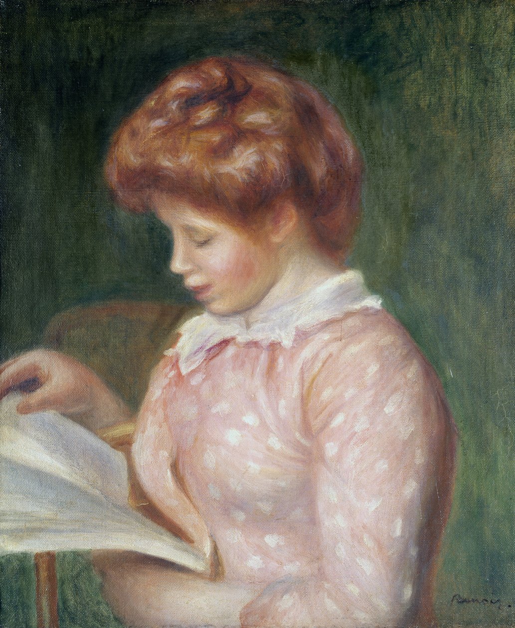 Ung jente som leser av Pierre Auguste Renoir