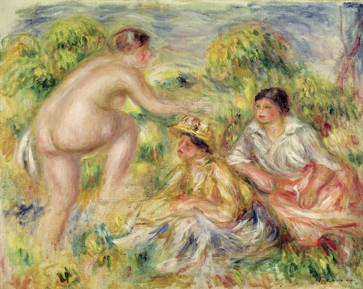 Unge jenter på landsbygda, 1916 av Pierre Auguste Renoir