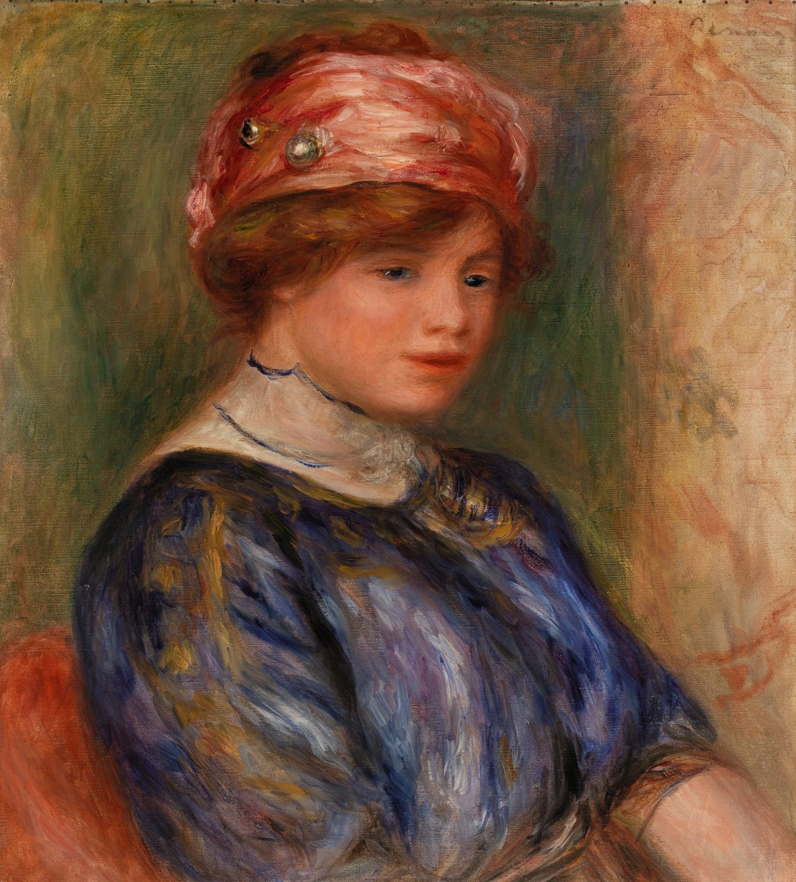 Ung kvinne i blått, byste av Pierre Auguste Renoir