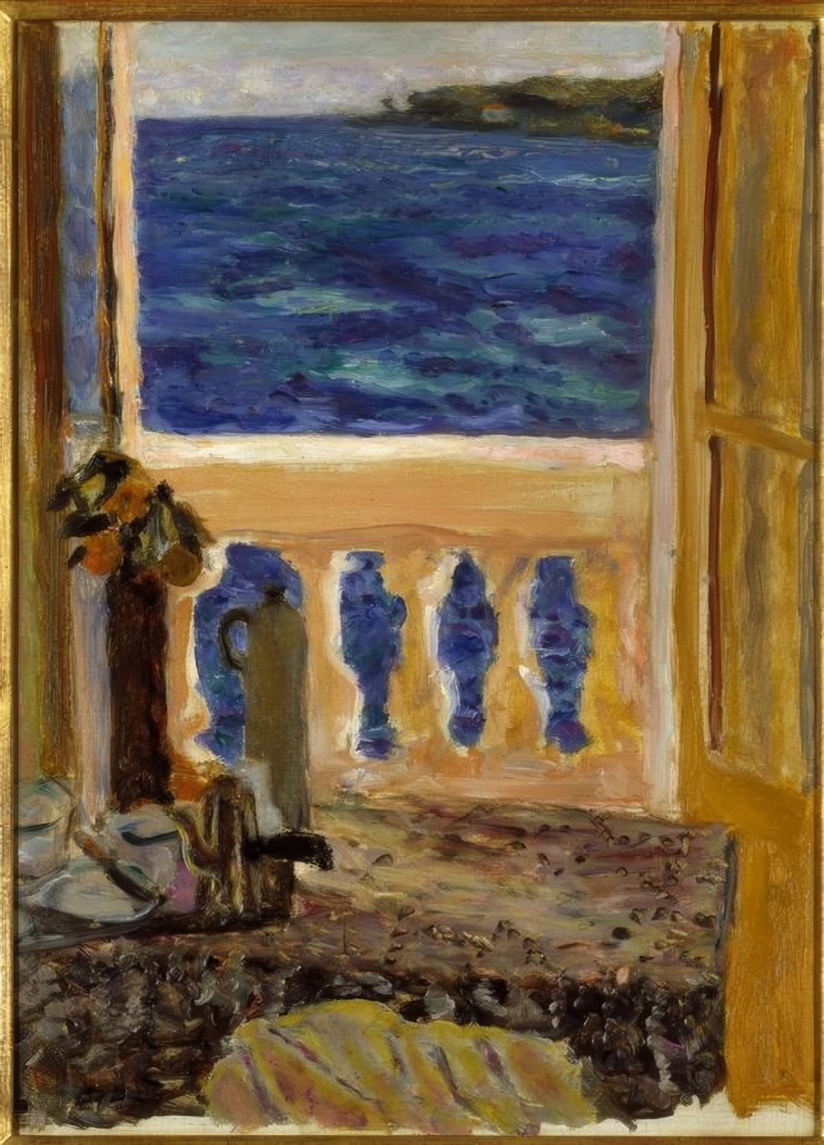 Vindu åpent mot sjøen av Pierre Bonnard