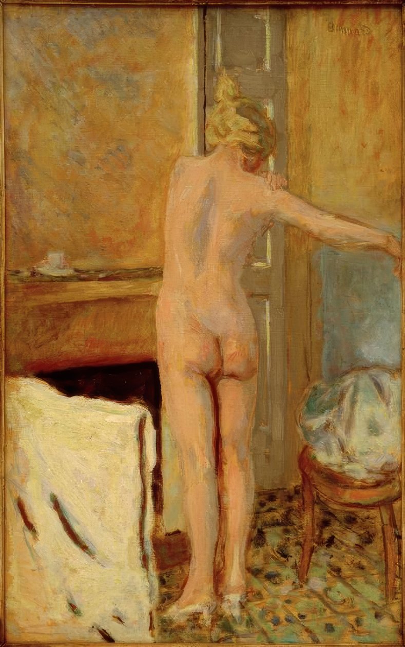 Stående naken sett bakfra av Pierre Bonnard