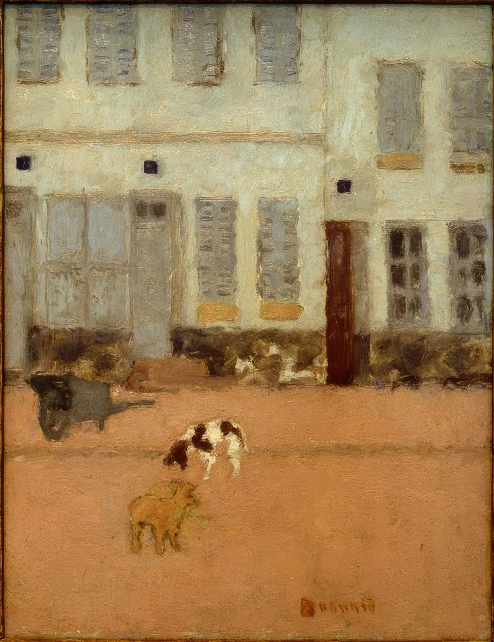 Gate i Eragny-sur-Oise (Les Chiens dEragny) av Pierre Bonnard