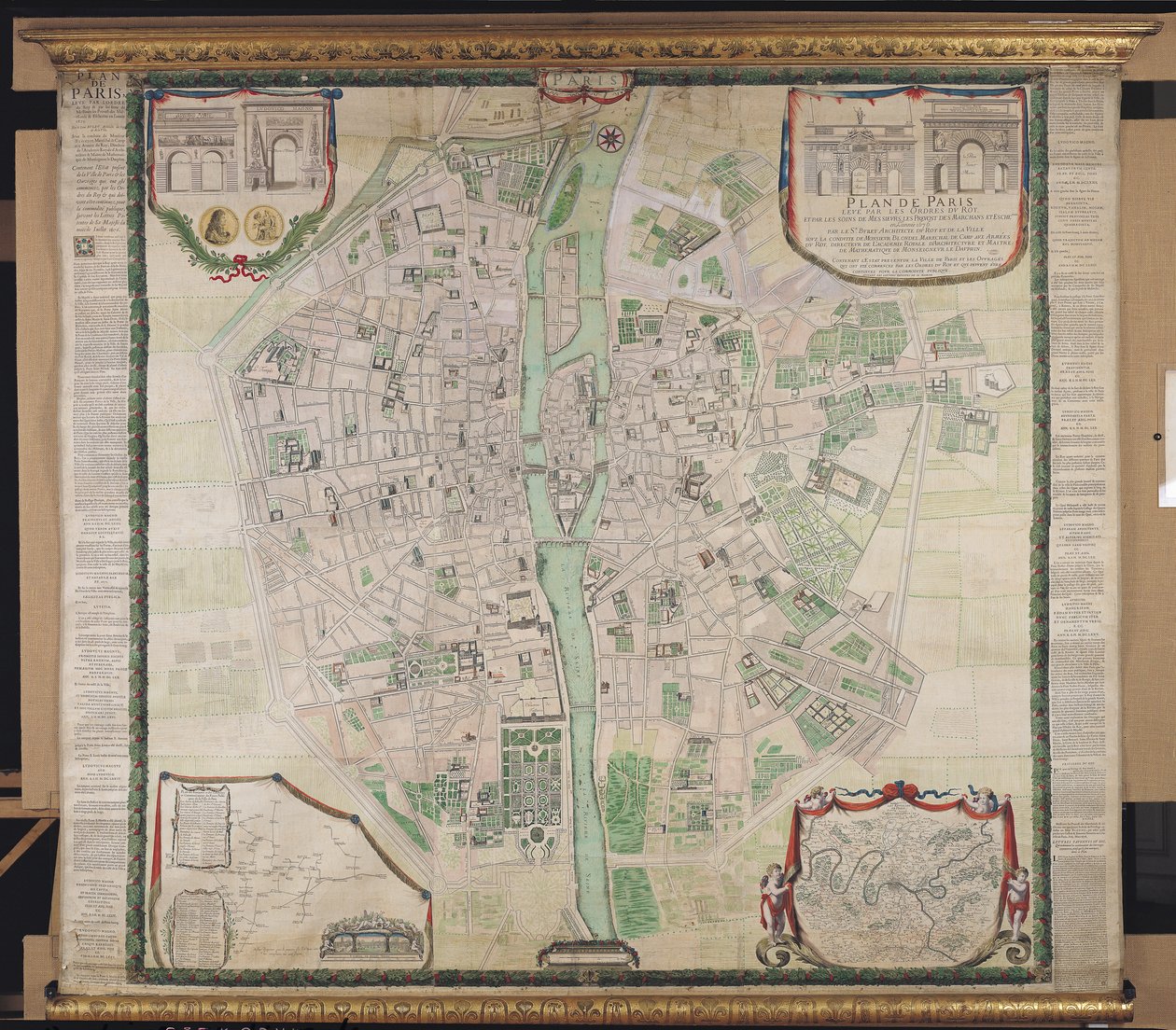 Plan over Paris, 1676 av Pierre Bullet