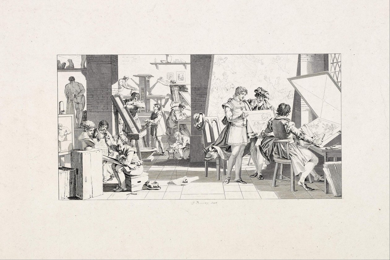 Studio of a Printmaker av Pierre Charles Baquoy