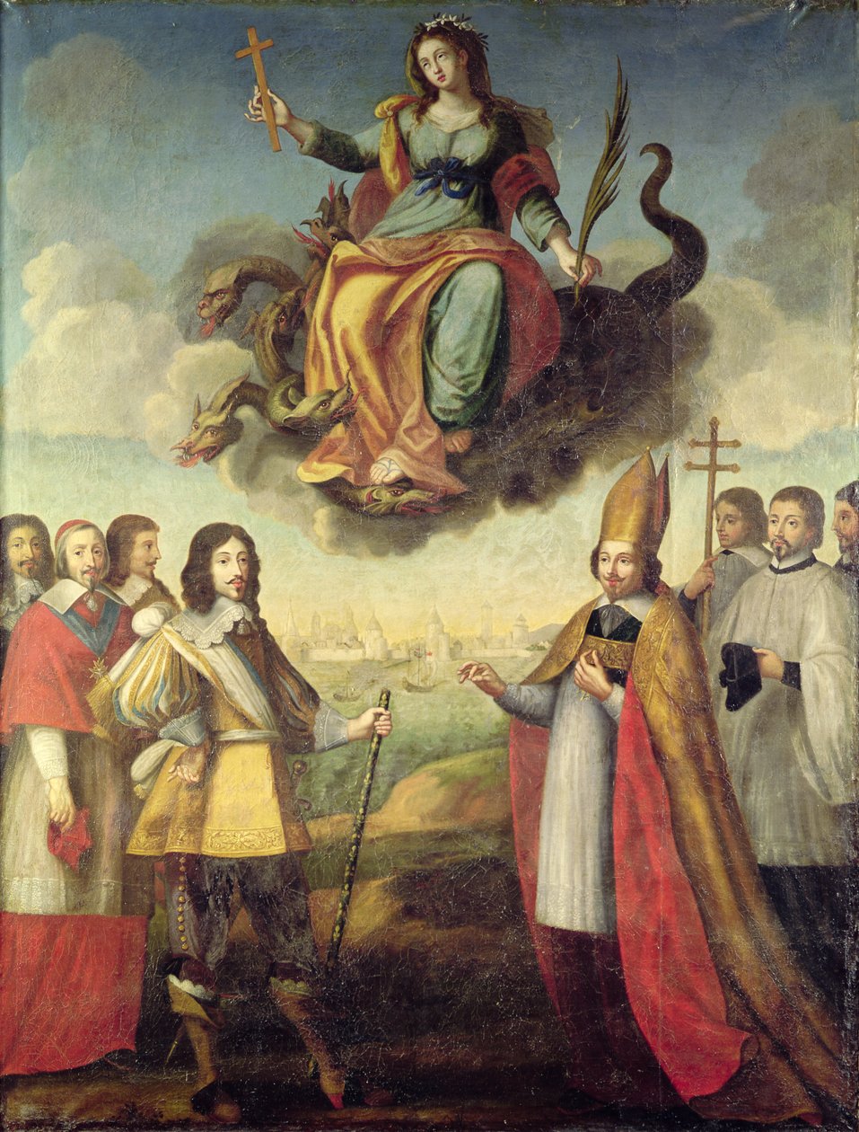 Inntreden av Ludvig XIII (1601-43) konge av Frankrike og Navarra, i La Rochelle, 1. november 1628 av Pierre Courtillon