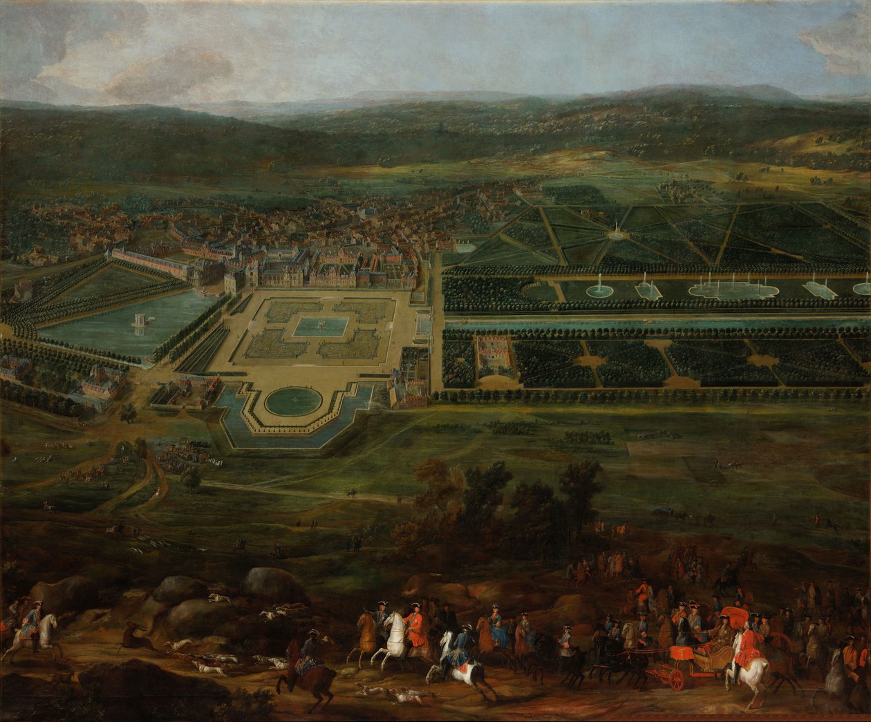Utsikt over Château de Fontainebleau Utsikt over Château de Fontainebleau av Pierre Denis Martin