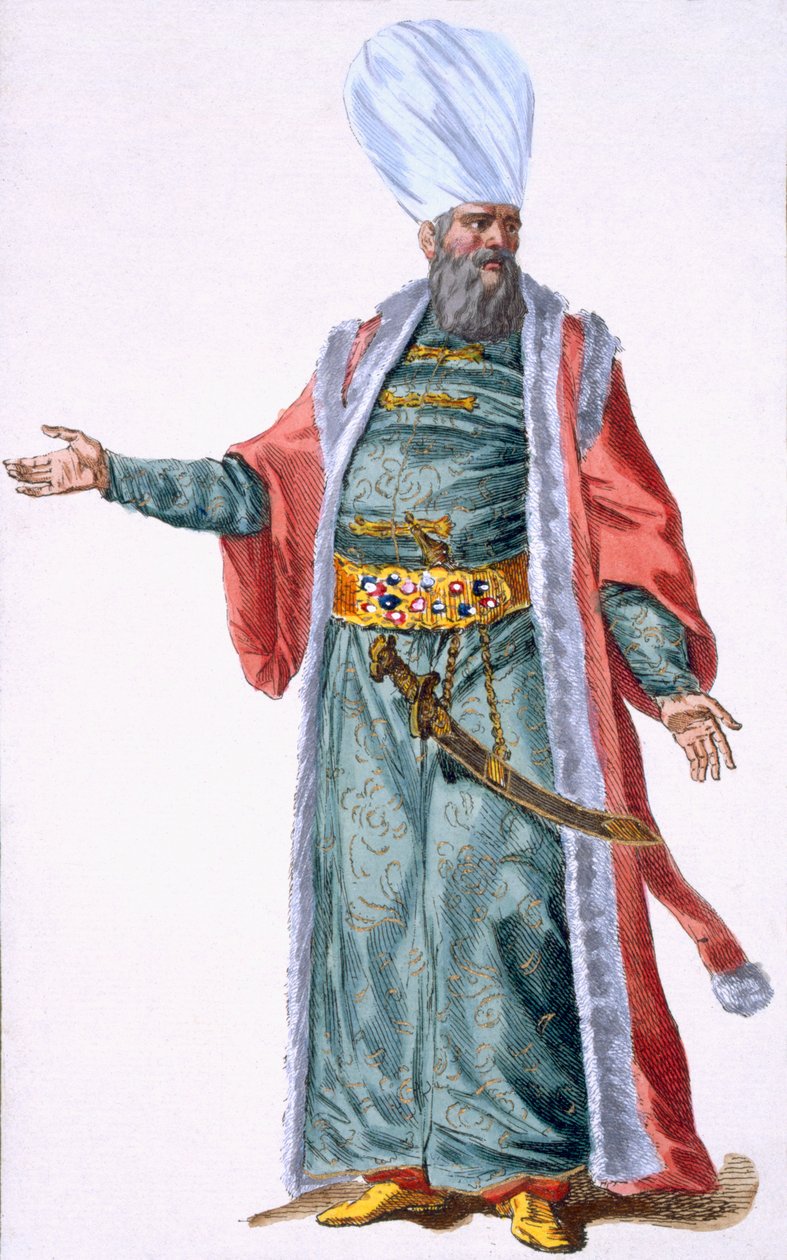 Aga, eller leder av janitsjarene, 1780 av Pierre Duflos