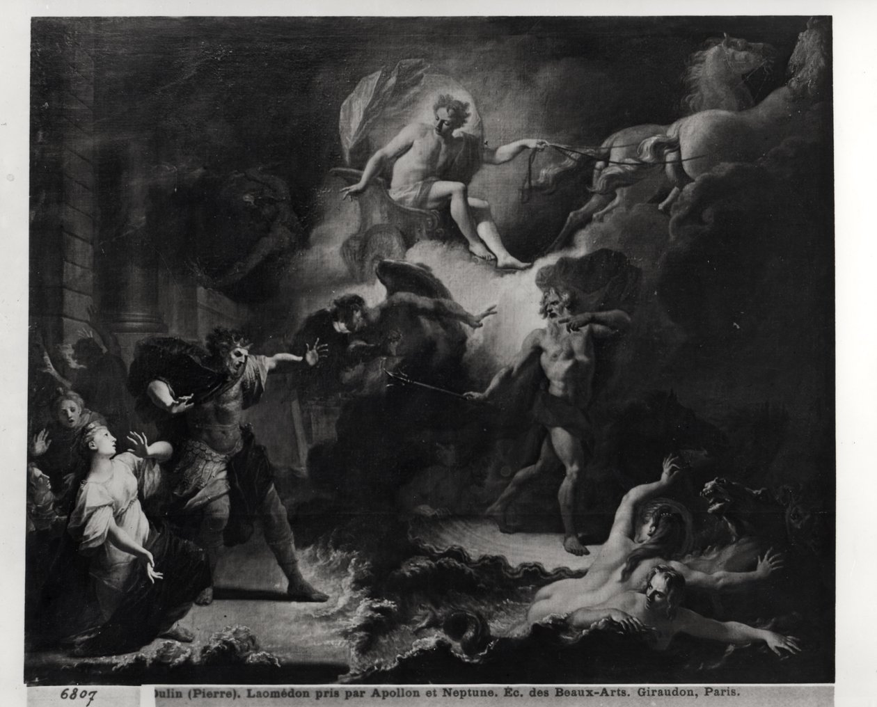 Laemedon straffet av Apollo og Poseidon, 1707 av Pierre Dulin