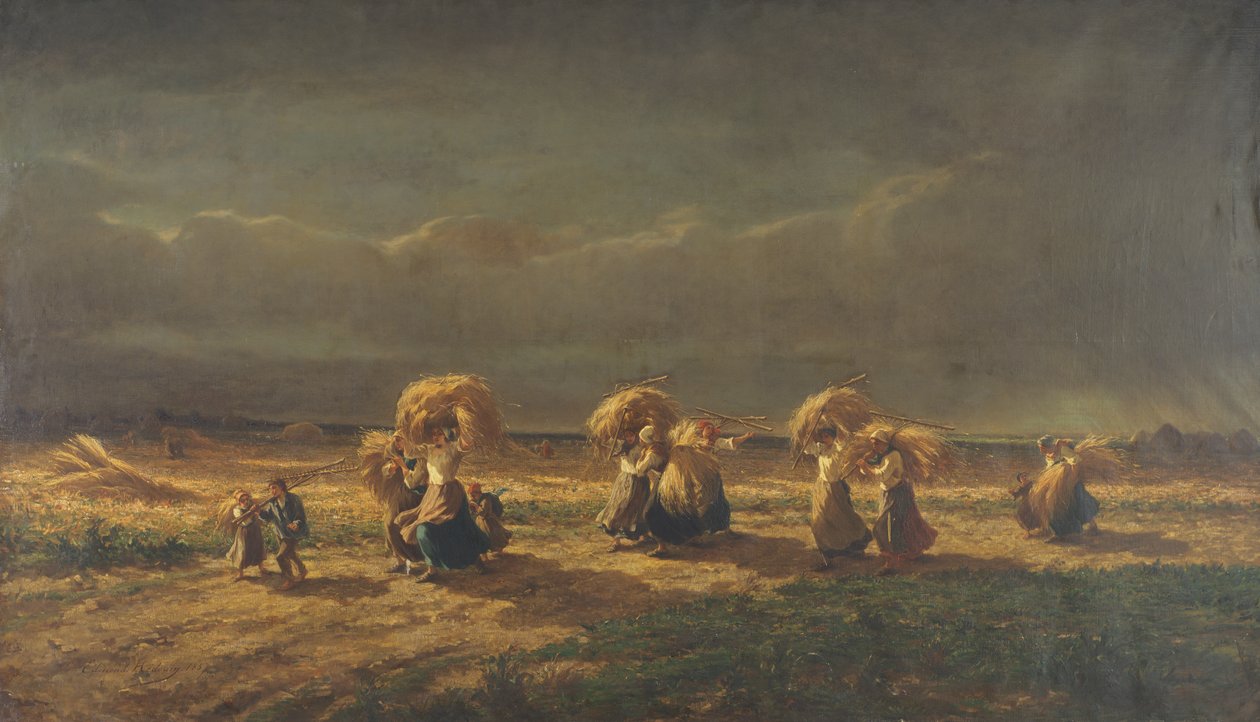 Gleaners ved Chambaudoin, 1857 av Pierre Edmond Alexandre Hedouin