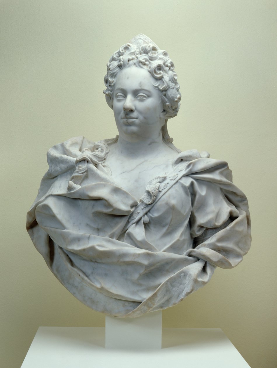 Byste av grevinnen Maria Amalia, 1714 (carrara marmor) av Pierre Etienne Monnot