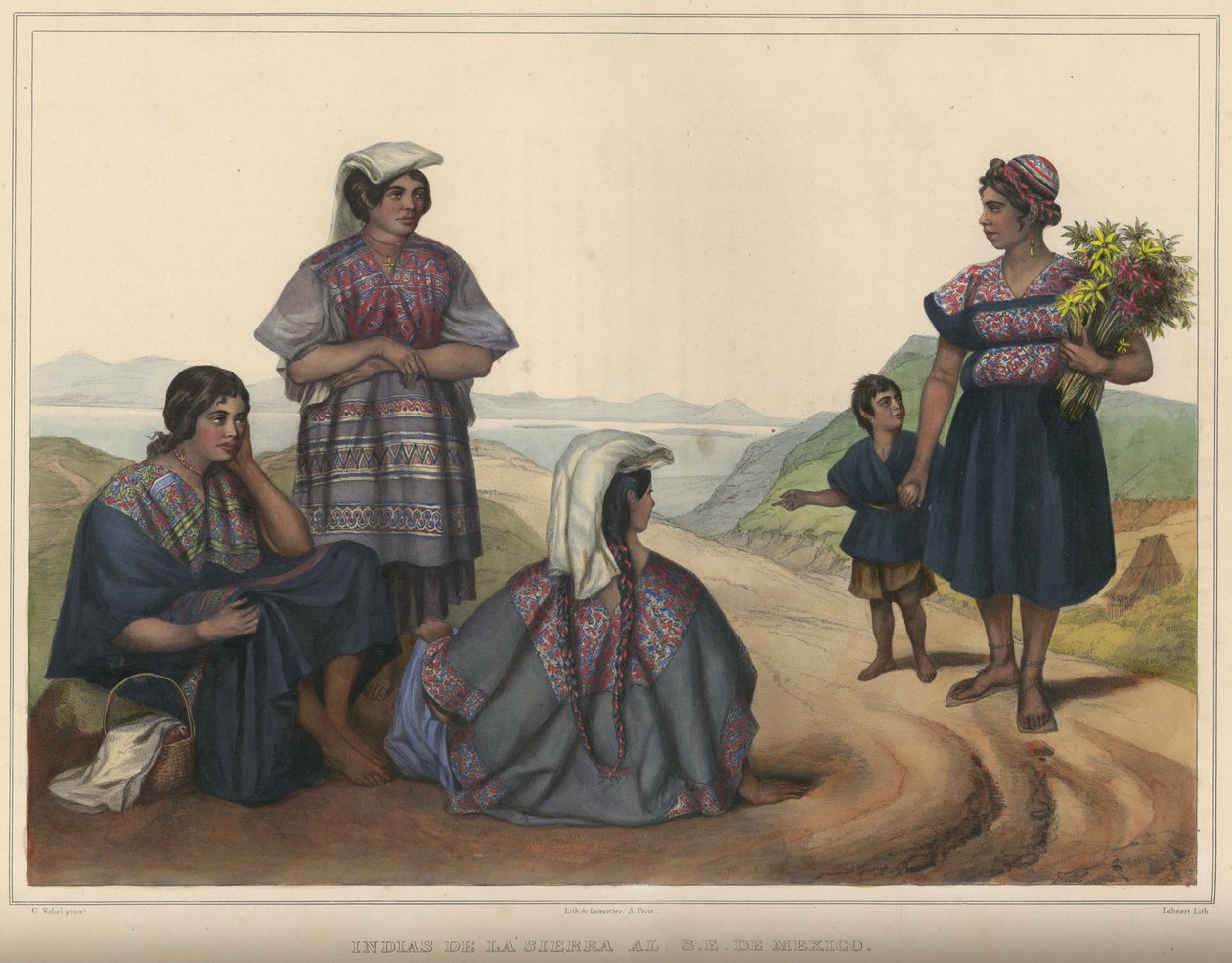 Indias de la Sierra til S. E. Of Mexico av Pierre Frédéric Lehnert