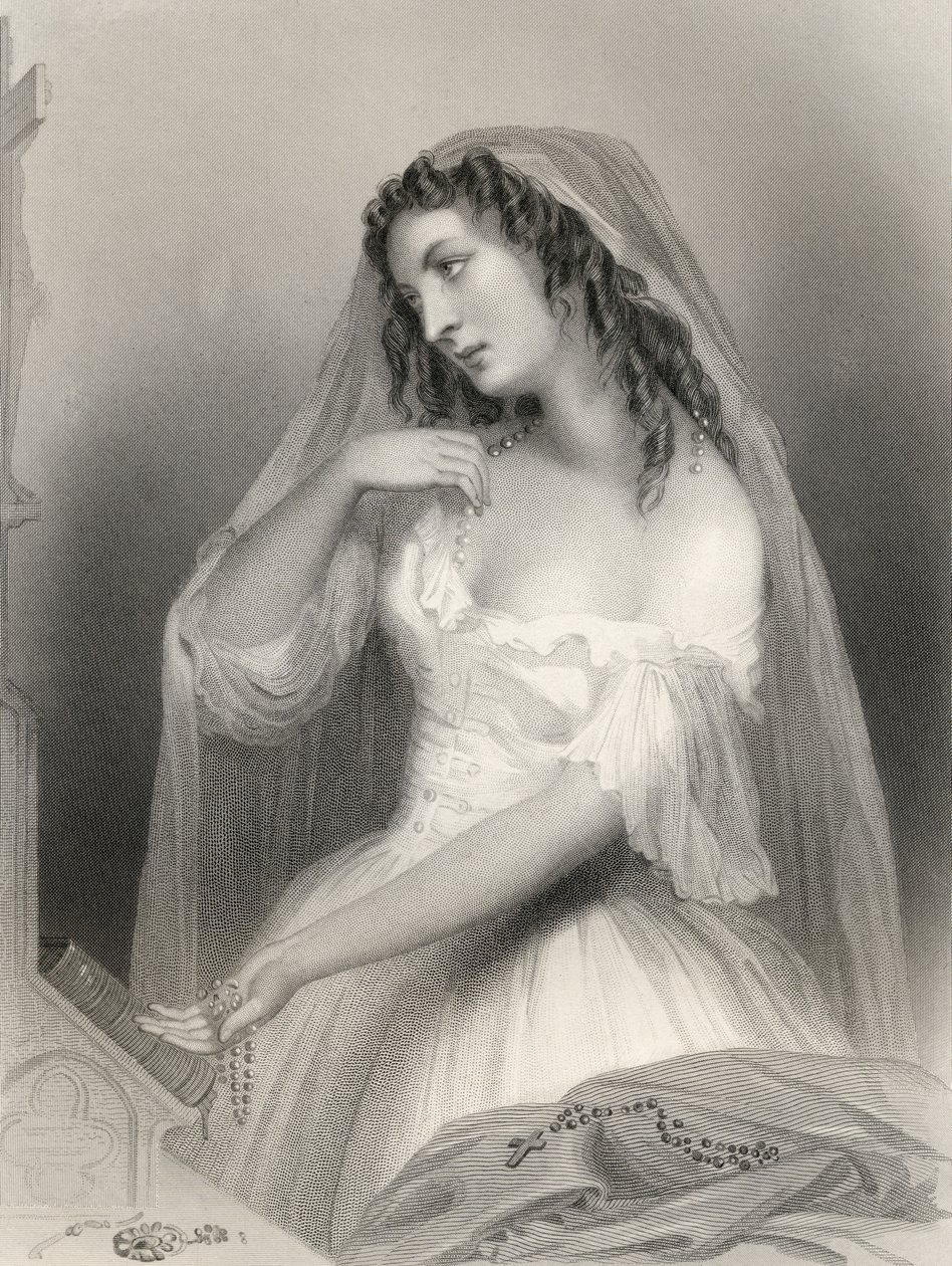 Louise Francoise de La Baume de La Blanc (1644-1710) Duchesse de la Valliere, illustrasjon fra 